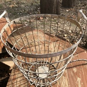 Accents - Farmhouse wire basket 8 1/2" tall Accents - Farmhouse wire basket 8 1/2" tall